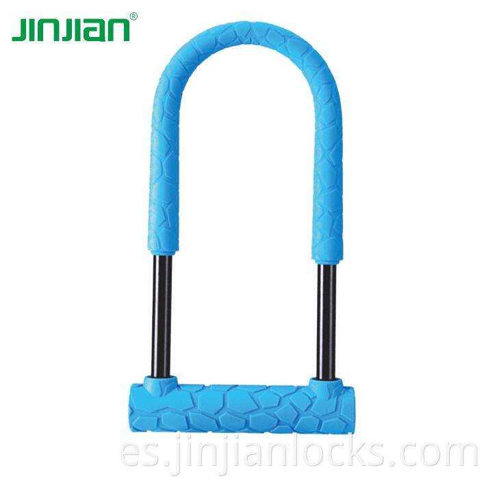 Long U Bicycle Boicle Lock Carbon Steel Silicone Cover Motorcycle U Lock Bike Motorcycle Lock